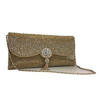 Women Handmade Beads Event/Party/Clutches Bag Gold/Silver/Black