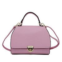 Women Tote PU All Seasons Formal Casual Event/Party Wedding Office Career Flap Clasp Lock Blushing Pink