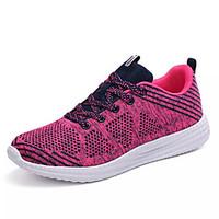 Women\'s Athletic Shoes Comfort Tulle Spring Fall Outdoor Lace-up Flat Heel Blushing Pink Fuchsia Orange Under 1in