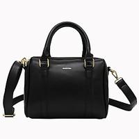 Women Tote PU All Seasons Formal Casual Event/Party Wedding Office Career Saddle Zipper Yellow Black