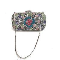 women vintage floral clutches evening bags coverd with grade a glass s ...