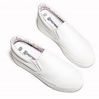 womens loafers slip ons comfort canvas spring casual black white flat