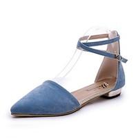 womens sandals comfort pu spring casual blue gray black flat