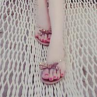 Women\'s Slippers Flip-Flops Slingback Rubber Summer Casual Slingback Rivet Flat Heel Black Blushing Pink Flat