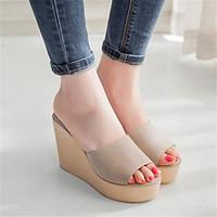 womens sandals summer slingback pu casual wedge heel