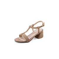 womens sandals summer slingback leatherette casual chunky heel block h ...