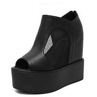 womens heels spring comfort pu casual