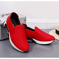 womens sneakers comfort microfibre fabric spring casual red sliver bla ...