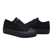 womens sneakers comfort canvas spring casual dark blue black white fla ...