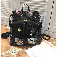 Women Backpack PU All Seasons Casual Green Black