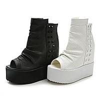 womens heels spring creepers comfort pu casual