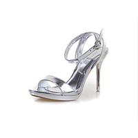 Women\'s Heels Spring Comfort PU Casual Champagne Screen Color Silver