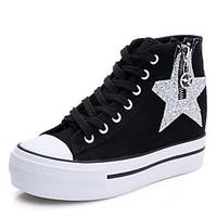 womens sneakers spring comfort canvas rubber casual blue black white