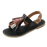 Women\'s Flats Spring Comfort Light Soles Pigskin Leather Casual Screen Color Brown Black