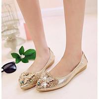 womens flats light soles pu summer casual light soles rhinestone gold  ...