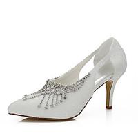 Women\'s / Fall Heels / Pointed Toe Silk Wedding / Party Evening / Dress Stiletto Heel Chain Ivory Others