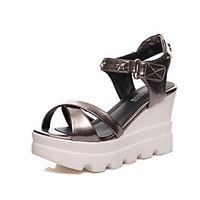 womens sandals summer comfort pu outdoor walking creepers buckle purpl ...