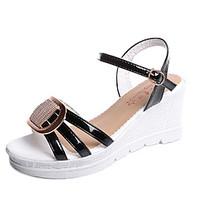 womens sandals summer comfort pu outdoor walking creepers blue beige b ...