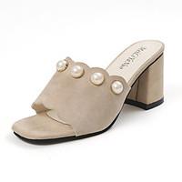 womens sandals summer comfort pu outdoor walking block heel almond yel ...