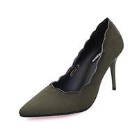 womens heels fall winter comfort pu casual low heel slip on black gree ...