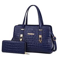 Women Bag Sets PU All Seasons Formal Casual Event/Party Wedding Office Career Doctor Zipper Ruby Black Blue