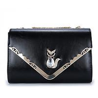 Women Shoulder Bag PU All Seasons Formal Casual Event/Party Wedding Office Career Envelope Snap Fuchsia Black White Blue