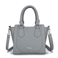 Women Tote PU All Seasons Formal Casual Event/Party Wedding Office Career Hobo Zipper Gray Blushing Pink Black