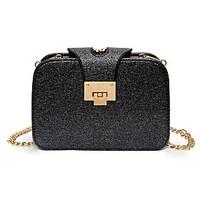 Women Shoulder Bag PU All Seasons Formal Casual Event/Party Wedding Office Career Flap Clasp Lock Gray Blushing Pink Black