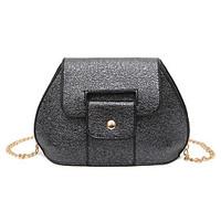 Women Shoulder Bag PU All Seasons Formal Casual Event/Party Wedding Office Career Saddle Clasp Lock Blushing Pink Silver Black Gold