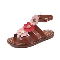 womens sandals mary jane leatherette outdoor dress casual flat heel ap ...