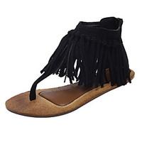 womens shoes summer fashion ladies tassel toe ring sandals flip flops  ...