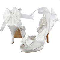 Women\'s Heels Spring / Summer Heels / Platform Stretch Satin Wedding / Pearl White Others