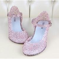 Women\'s Sandals Summer PVC Outdoor Wedge Heel Crystal Flower Pink Silver Others