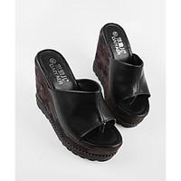 womens sandals creepers synthetic casual black white