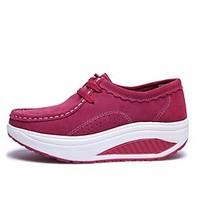 Women\'s Sneakers Spring Comfort PU Casual Light Brown Fuchsia Black