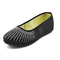 Women\'s Loafers Slip-Ons Comfort Fabric Spring Summer Casual Comfort Flat Heel Silver Black Flat