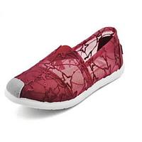 Women\'s Loafers Slip-Ons Comfort Tulle Spring Summer Casual Comfort Flat Heel Ruby Black Flat