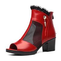 Women\'s Boots Winter Mary Jane PU Casual Chunky Heel