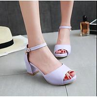 womens sandals spring comfort pu casual blushing pink blue purple beig ...