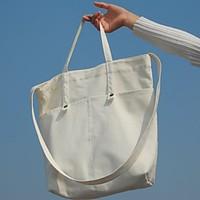 Women\'s Shoulder Bag Canvas All Seasons Casual Shopper Magnetic White