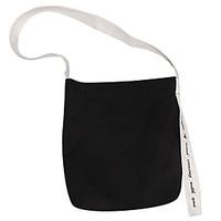 Women Shoulder Bag Canvas All Seasons Casual Shopper Without Zipper Black/White Black White