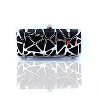 Women Evening Bag Polyester All Seasons Formal Event/Party Wedding Minaudiere Metallic Clasp Lock Silver Black Gold Blue