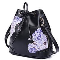 Women Shoulder Bag PU All Seasons Casual Baguette Zipper Black White