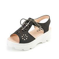 womens sandals summer comfort pu outdoor walking creepers buckle lace  ...