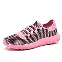 Women\'s Athletic Shoes Spring Summer Fall Comfort Light Soles Tulle Outdoor Office Career Casual Running Low Heel Lace-upBlushing Pink