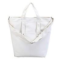 women shoulder bag canvas all seasons casual shopper magnetic white po ...