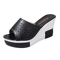 womens sandals summer comfort pu outdoor walking creepers beige black  ...