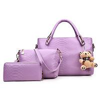 Women PU Casual Office Career Bag Sets