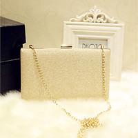 Women Evening Bag PU All Seasons Event/Party Party Evening Club Baguette Magnetic Silver Gold