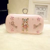 Women Evening Bag PU All Seasons Event/Party Party Evening Club Baguette Magnetic Blushing Pink